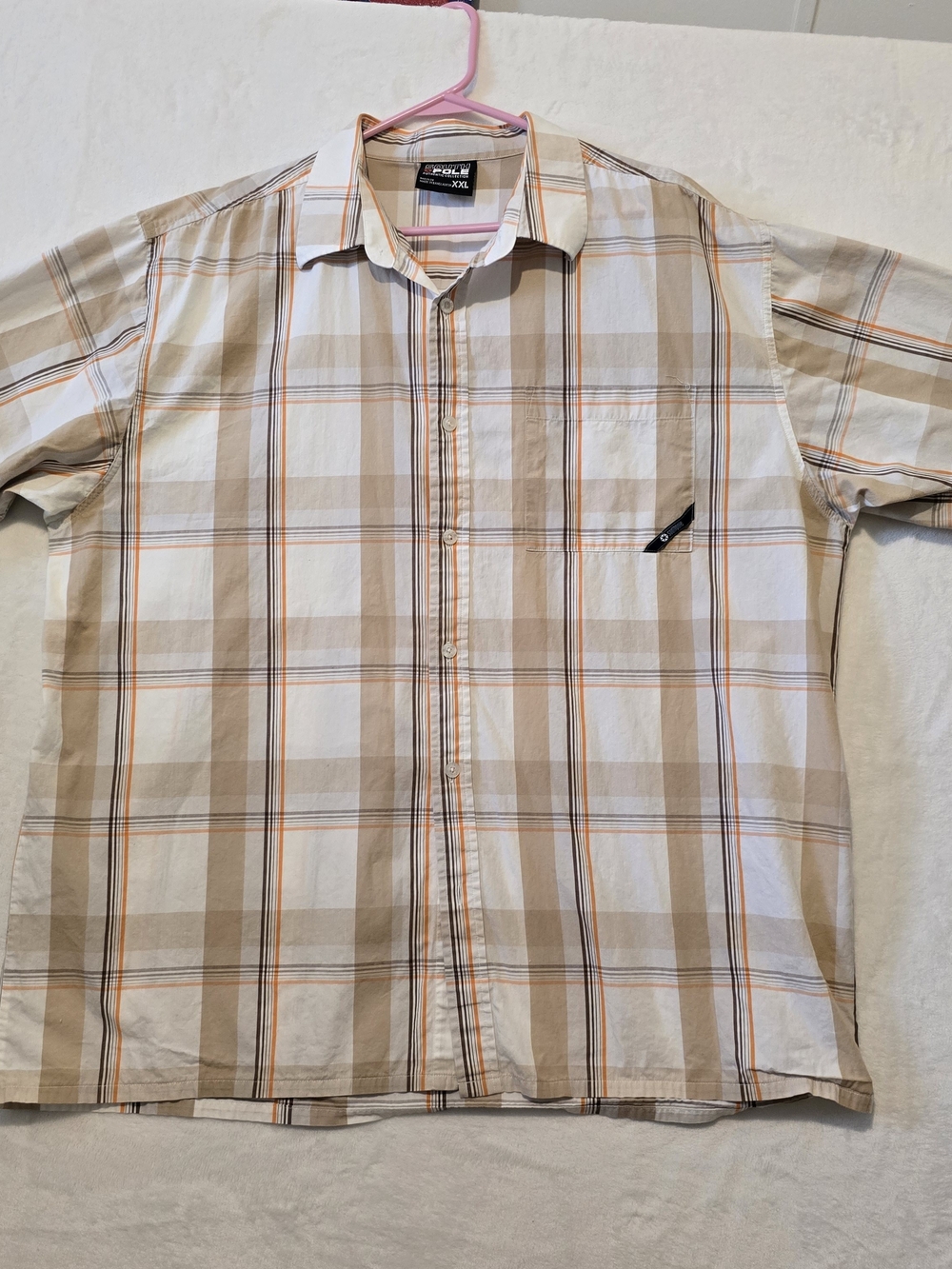 Mens Southpole Button-up Plaid Shirt Size XXL